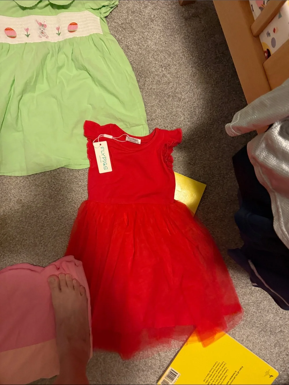 Girls Mint Green Smocked One-Piece Dress Bundle 9 items